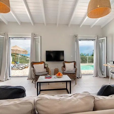 Villa Bettie Sea Views&sunrise 3br W Pool&privacy Gaios
